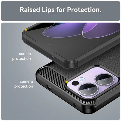 Case for Oppo Reno13, Techsuit, Carbon, Black