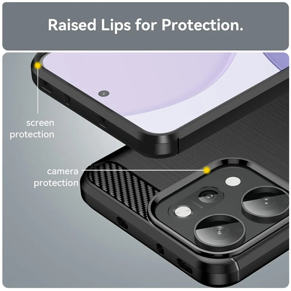 Θήκη για Oppo Reno14 Pro, Techsuit, Carbon, Μαύρο