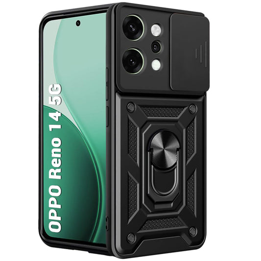 Θήκη για Oppo Reno14, Techsuit, CamShield, Μαύρο