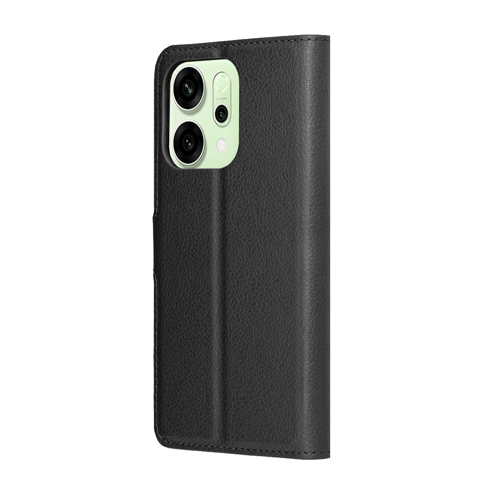 Case for Oppo Reno14, Techsuit, Leather Folio, Black