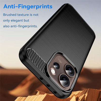 Θήκη για Oppo Reno15 Pro Max, Techsuit, Καρμπόν, Μαύρη