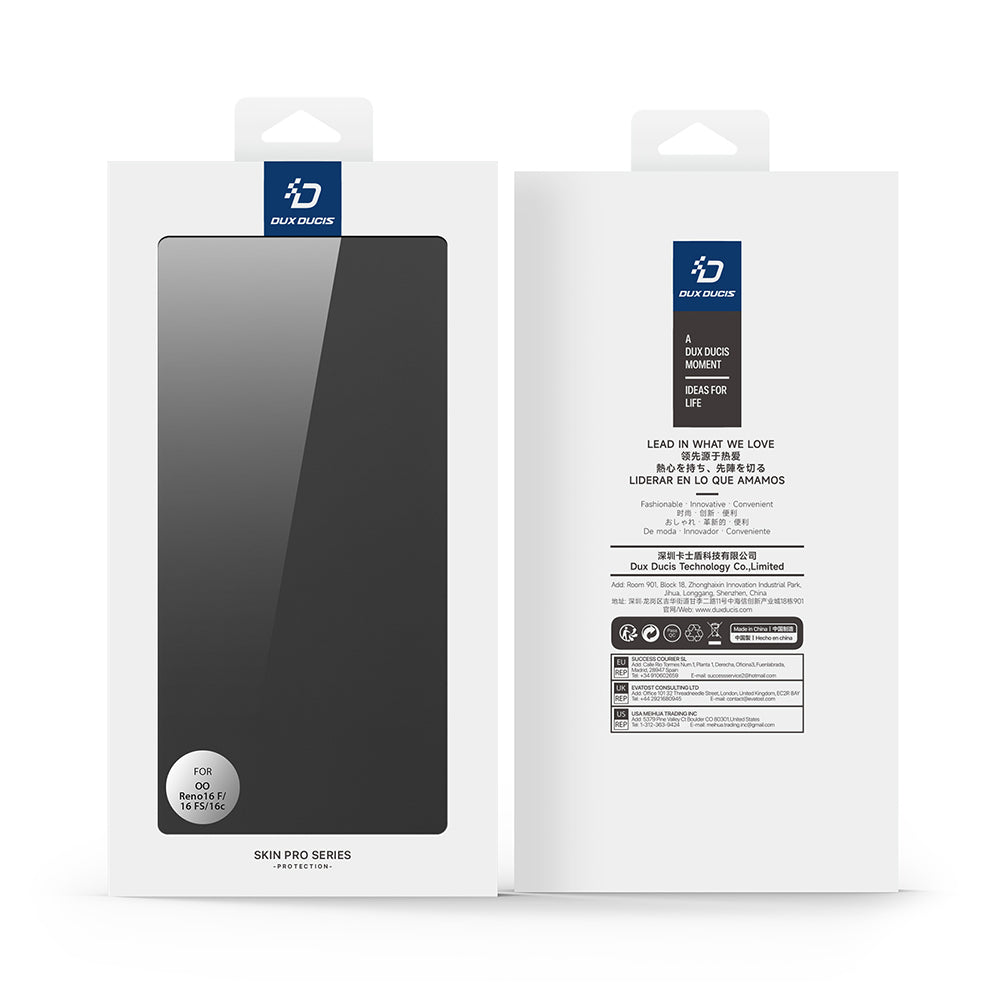 Θήκη για Oppo Reno16 F / Reno16 FS, DUX DUCIS, Skin Pro, Μαύρο