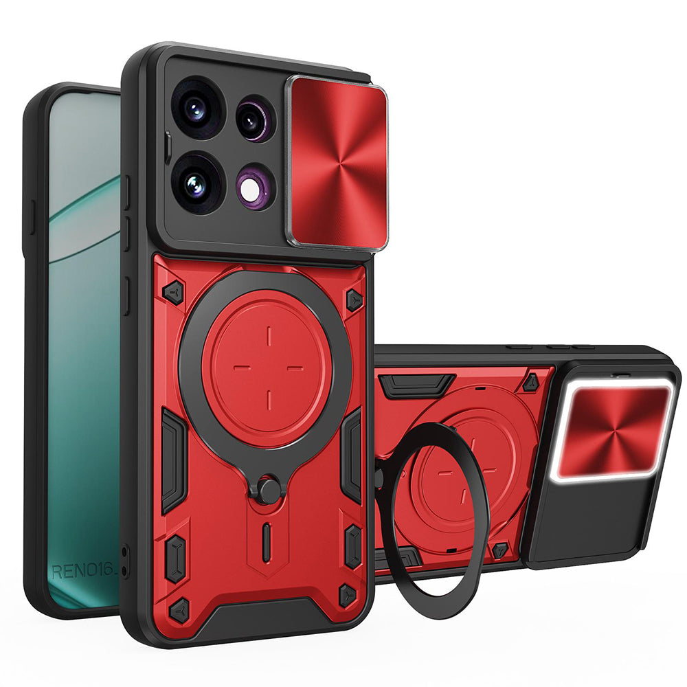 Case for Oppo Reno16 F / Reno16 FS, Techsuit, CamGuard Pro, Red
