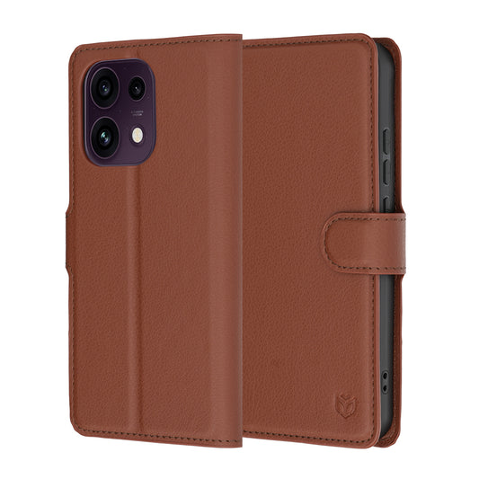 Θήκη για Oppo Reno16 F / Reno16 FS, Techsuit, Δερμάτινο Φολιο, Καφέ