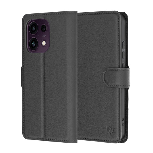 Θήκη για Oppo Reno16 F / Reno16 FS, Techsuit, Δερμάτινο Φύλλο, Μαύρο