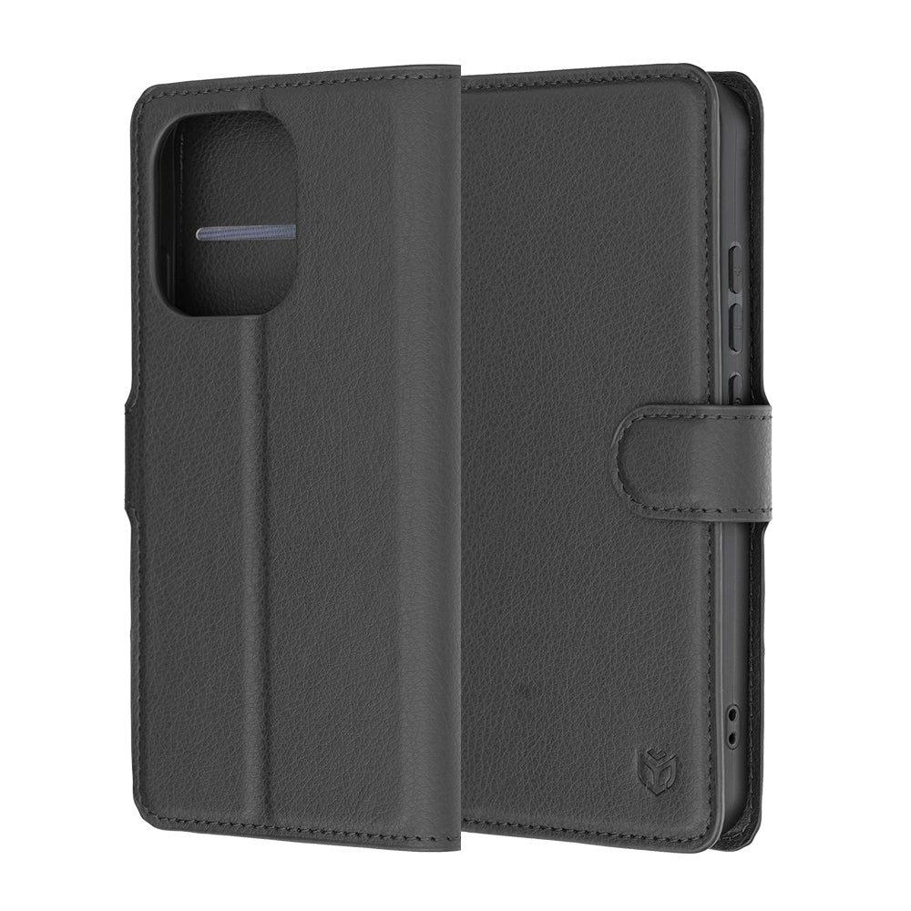 Case for Oppo Reno16 F / Reno16 FS, Techsuit, Leather Folio, Black