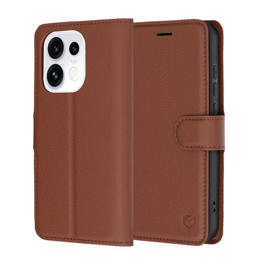 Θήκη για Oppo Reno16 Pro, Techsuit, Leather Folio, Καφέ