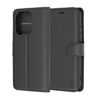 Θήκη για Oppo Reno16 Pro, Techsuit, Leather Folio, Μαύρη