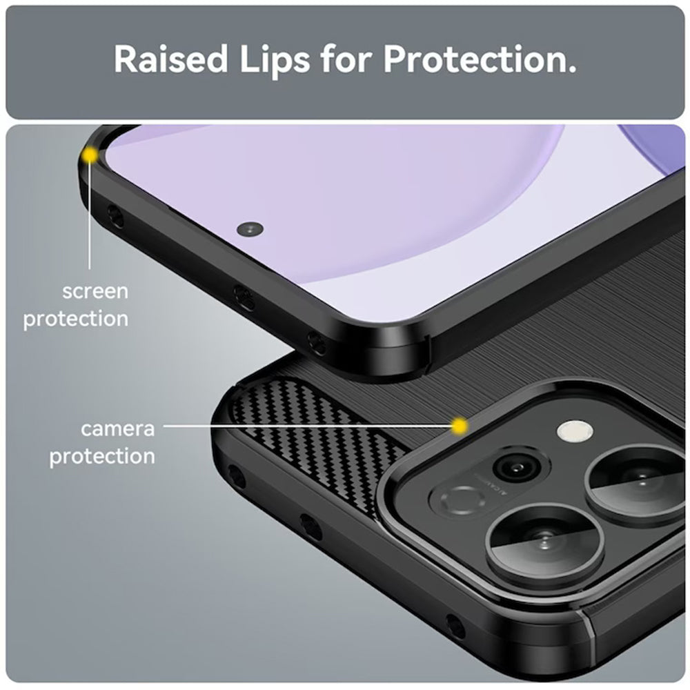 Case for Oppo Reno16 / Reno16 Pro, Techsuit, Carbon, Blue