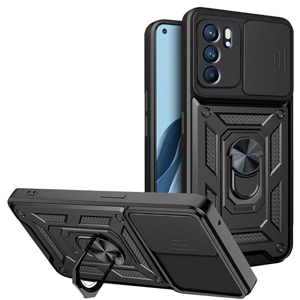 Case for Oppo Reno6 5G, Techsuit, CamShield, Black
