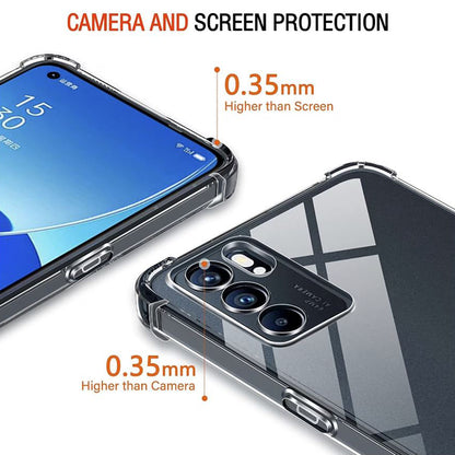 Case for Oppo Reno6 5G, Techsuit, Shockproof Clear, Transparent