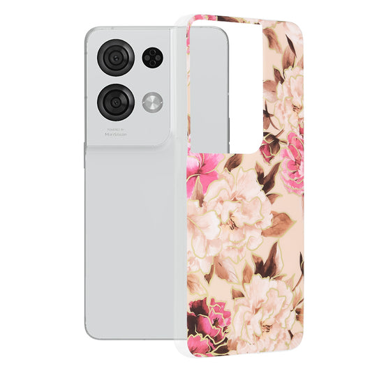 Θήκη για Oppo Reno8 Pro, Techsuit, Marble, Μπεζ