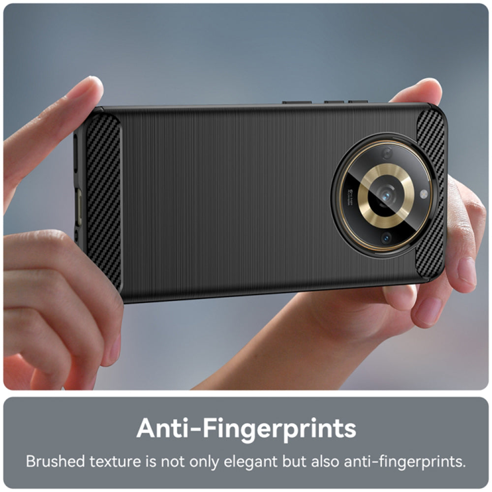 Θήκη για Realme 11 4G, Techsuit, Carbon, Μαύρη