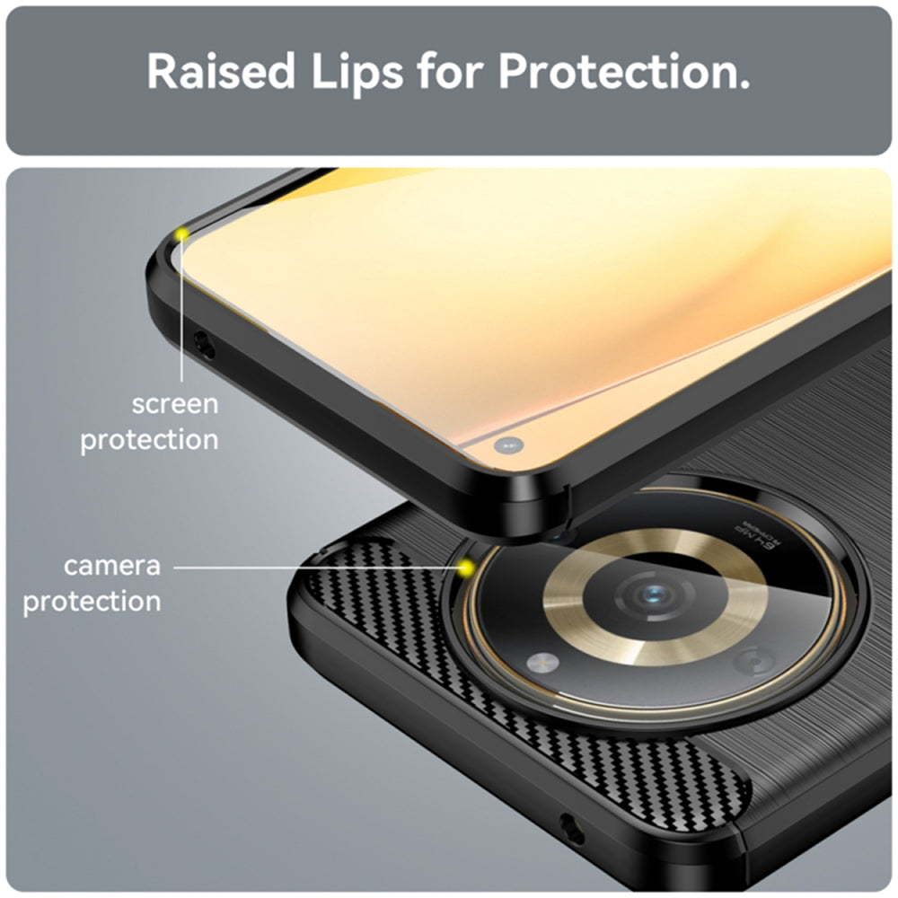 Θήκη για Realme 11 4G, Techsuit, Carbon, Μαύρη