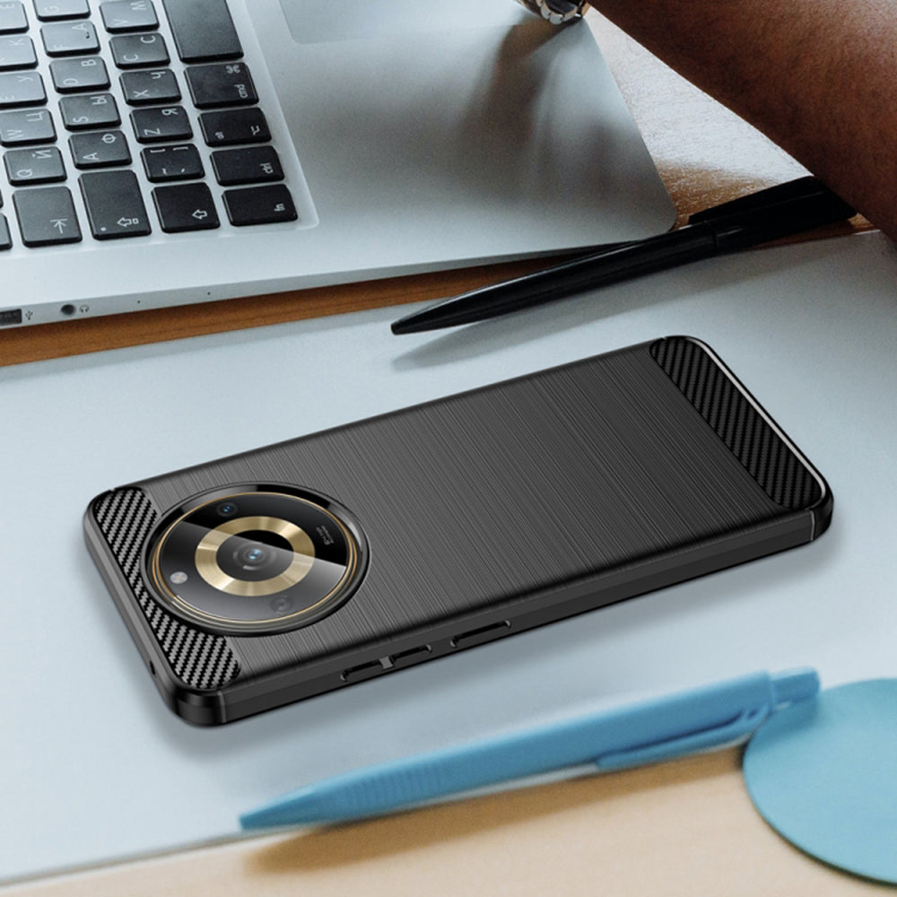 Θήκη για Realme 11 4G, Techsuit, Carbon, Μαύρη