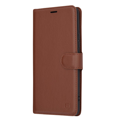 Θήκη για Realme 12 Pro / 12 Pro+, Techsuit, Δερμάτινο Φολιο, Καφέ