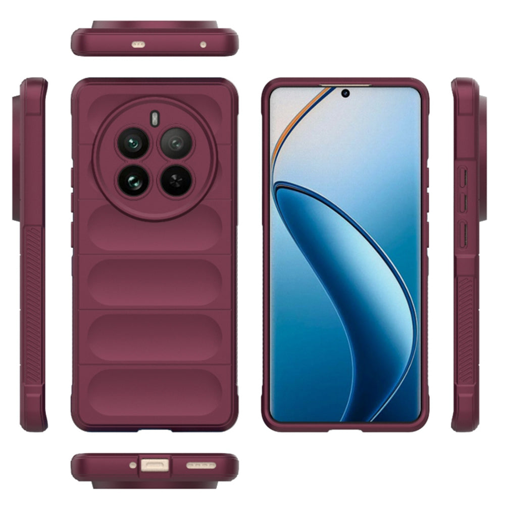 Θήκη για Realme 12 Pro / 12 Pro+, Techsuit, Magic Shield, Βυσσινί