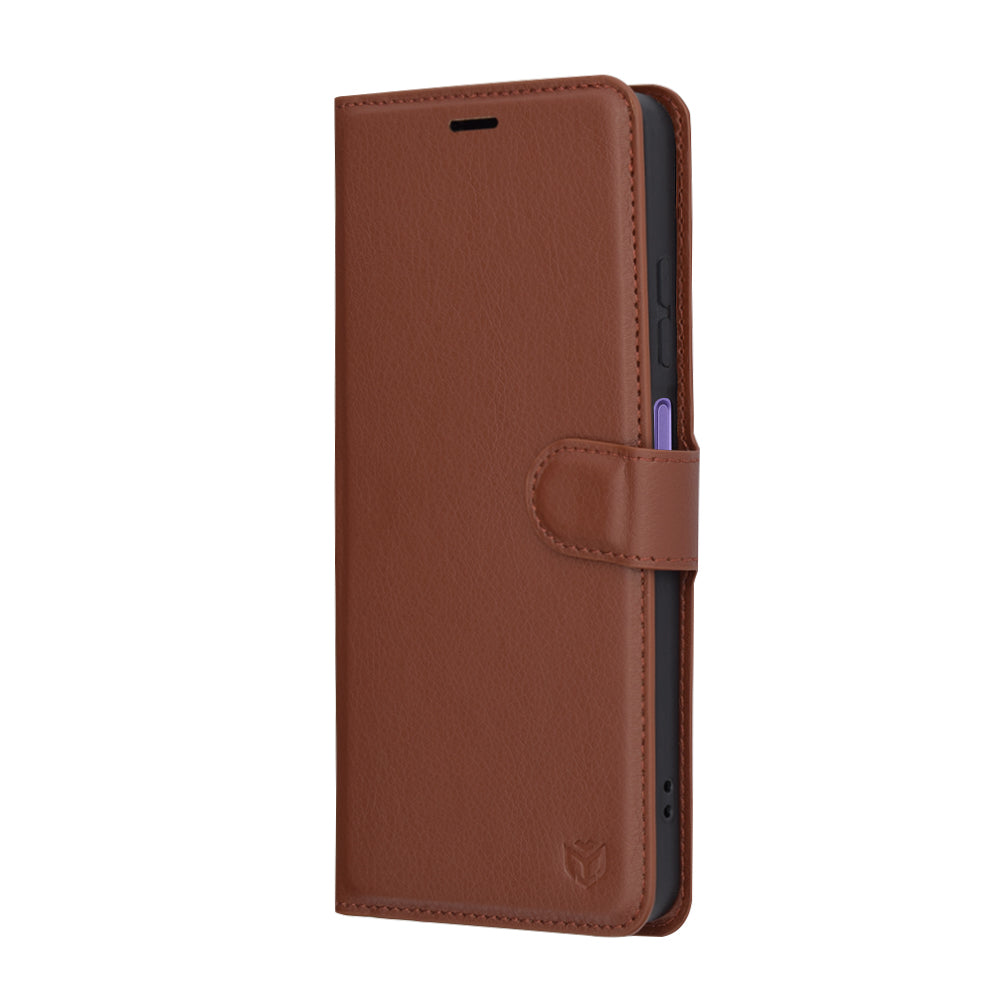 Θήκη για Realme 12x / 12, Techsuit, Leather Folio, Καφέ