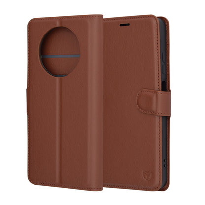 Θήκη για Realme 12x / 12, Techsuit, Leather Folio, Καφέ