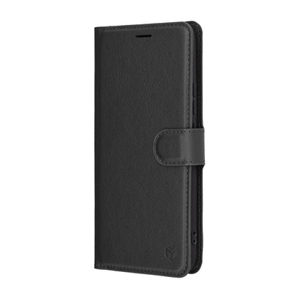 Θήκη για Realme 14 Pro+, Techsuit, Δερμάτινο Φύλλο, Μαύρο