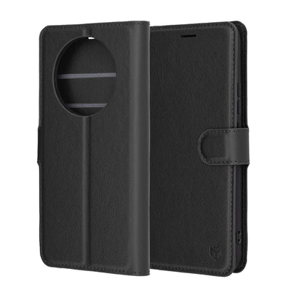 Θήκη για Realme 14 Pro+, Techsuit, Δερμάτινο Φύλλο, Μαύρο