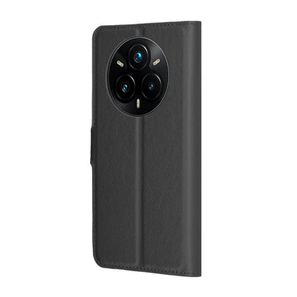 Θήκη για Realme 14 Pro+, Techsuit, Δερμάτινο Φύλλο, Μαύρο
