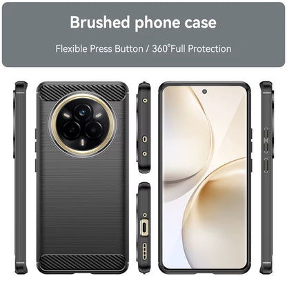 Case for Realme 14 Pro, Techsuit, Carbon, Black