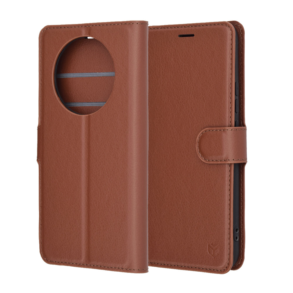 Θήκη για Realme 14 Pro, Techsuit, Leather Folio, Καφέ