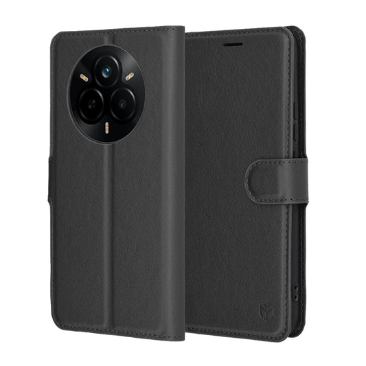 Θήκη για Realme 14 Pro, Techsuit, Leather Folio, Μαύρο