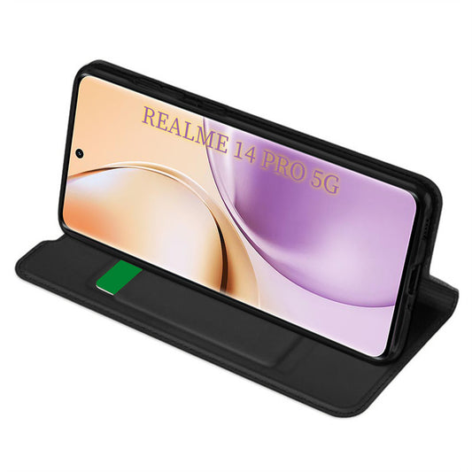 Θήκη για Realme 14 Pro, Techsuit, Magskin Book, Μαύρη