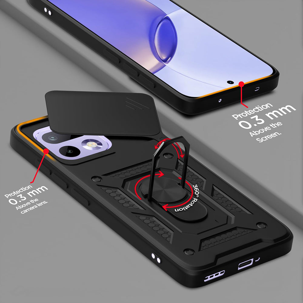 Θήκη για Realme 16 Pro, Techsuit, CamShield, Μαύρη