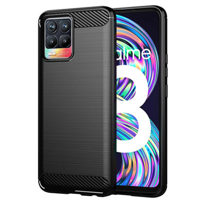 Θήκη για Realme 8 Pro / 8, Techsuit, Άνθρακας, Μαύρο