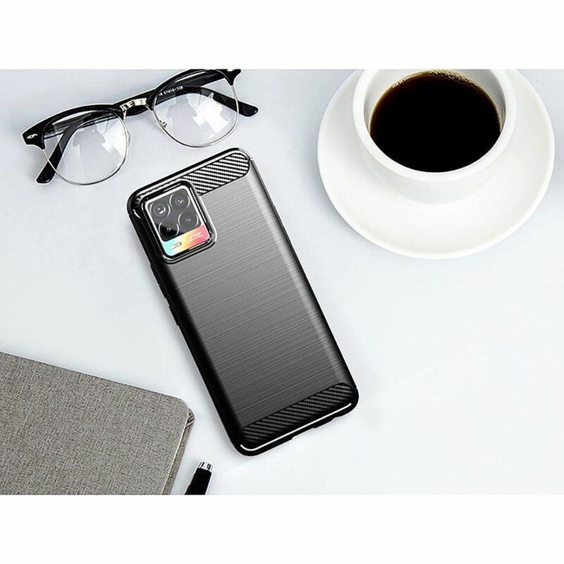 Θήκη για Realme 8 Pro / 8, Techsuit, Άνθρακας, Μαύρο