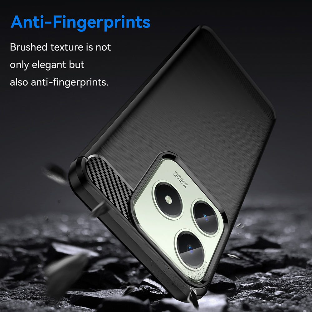 Θήκη για Realme C63 / C61, Techsuit, Carbon, Μαύρο