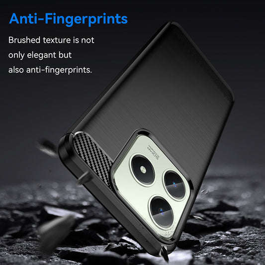 Θήκη για Realme C63 / C61, Techsuit, Carbon, Μαύρο