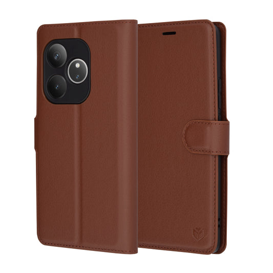Θήκη για Realme GT 6T / GT 6, Techsuit, Leather Folio, Καφέ