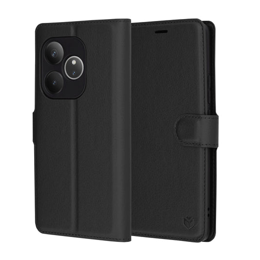 Θήκη για Realme GT 6T / GT 6, Techsuit, Leather Folio, Μαύρο