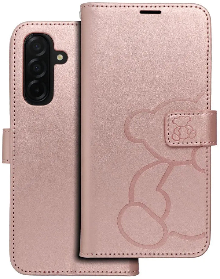 Θήκη για Samsung Galaxy A26 A266, OEM, MEZZO Teddy Bear, Ροζ Χρυσό