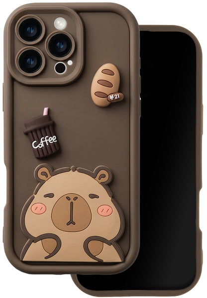 Case for Samsung Galaxy A37 5G, OEM, Ultra Trendy 3D Capybara, Brown