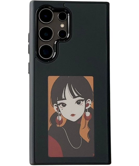 Θήκη για Samsung Galaxy S23 Ultra S918, OEM, Προσαρμοσμένη οθόνη E-Ink, Μαύρη