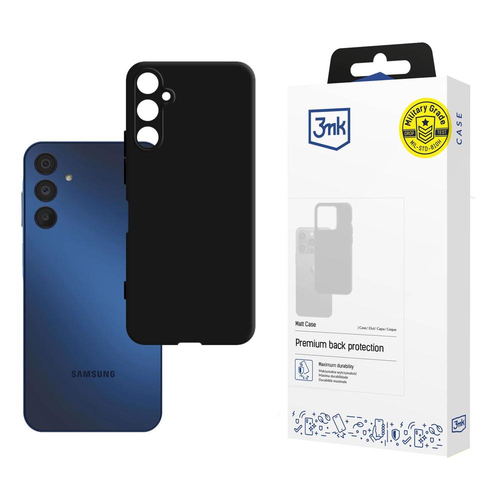 Θήκη για Samsung Galaxy A15 5G A156 / A15 A155, 3MK, Μαύρο Ματ