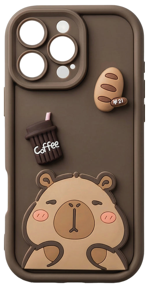 Θήκη για Samsung Galaxy S25 Ultra S938, OEM, Ultra Trendy 3D Capybara, Καφέ