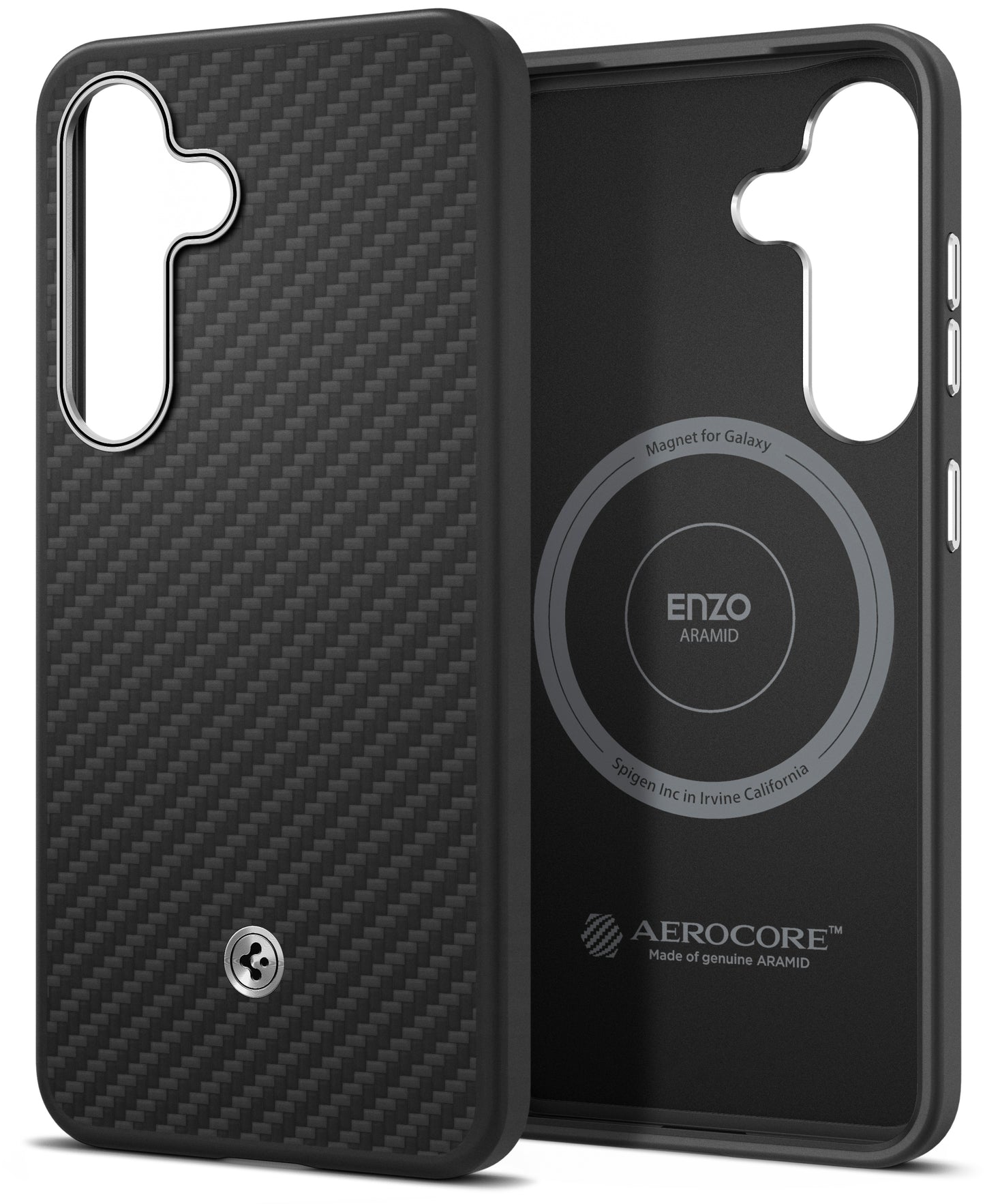 Case for Samsung Galaxy S25+ S936, Spigen Enzo Aramid Magnet, Black GP-FPS936PGABW