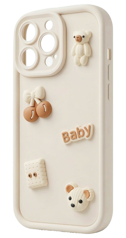 Θήκη για Samsung Galaxy A56 A566 / A36 A366, OEM, Ultra Trendy 3D Bear, Μπεζ
