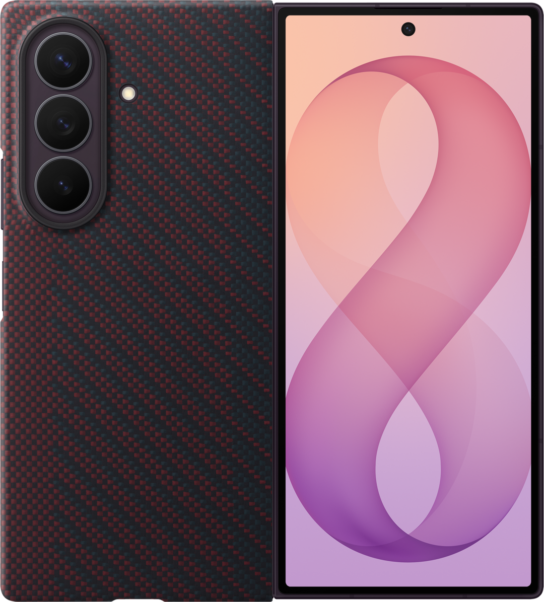 Θήκη για Samsung Galaxy Z Fold8 Ultra F976, Carbon Magnet Case, Κόκκινο EF-KF976SREGWW