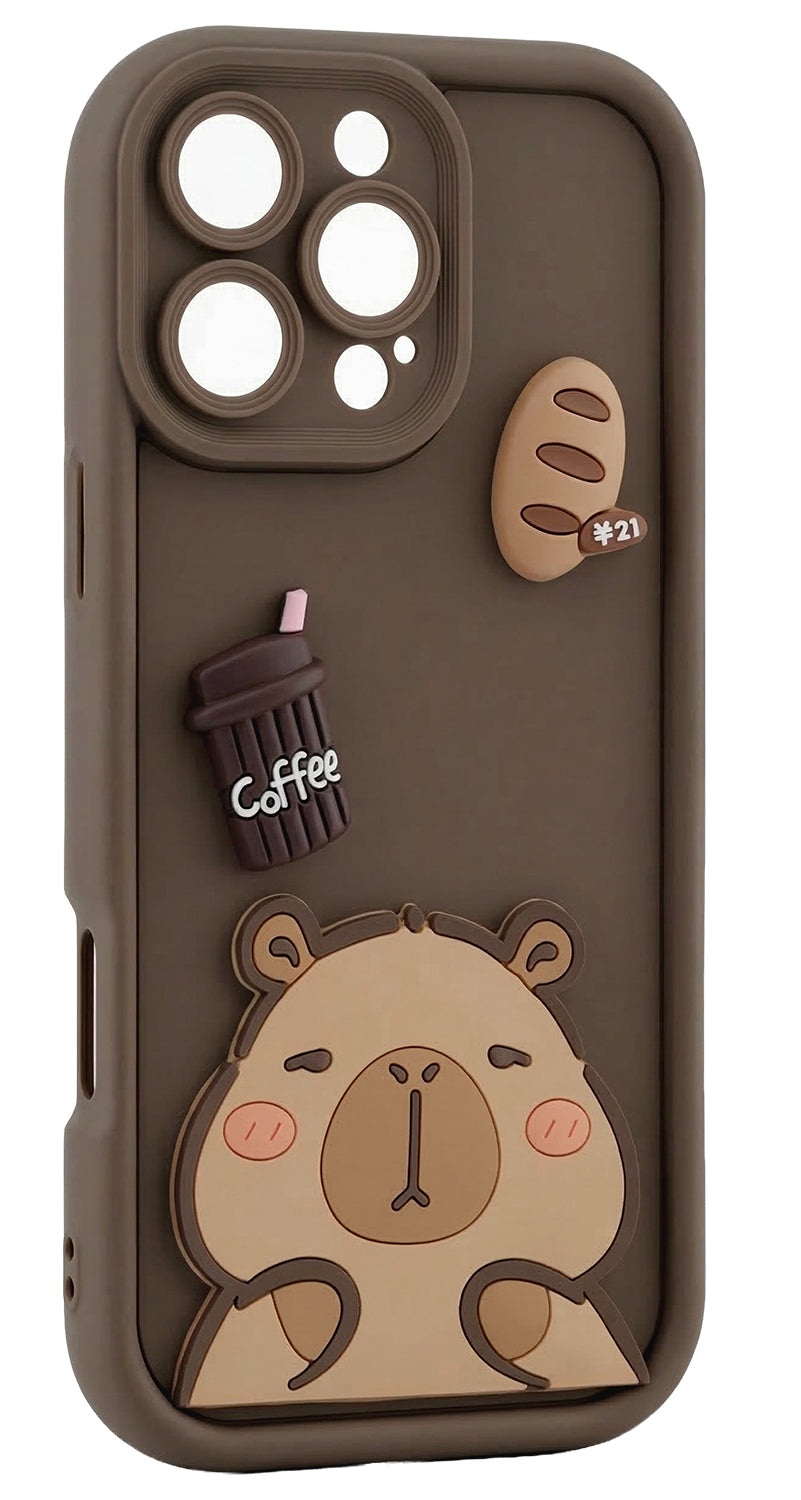 Case for Samsung Galaxy S25 Ultra S938, OEM, Ultra Trendy 3D Capybara, Brown