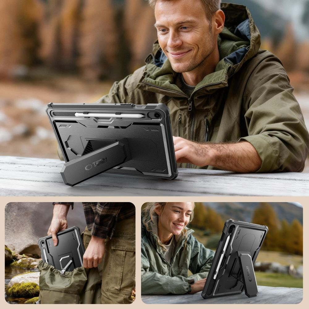 Θήκη για Samsung Galaxy Tab S10 Lite / Tab S10 FE / Tab S9, Tech-Protect, Kevlar Pro, Μαύρη