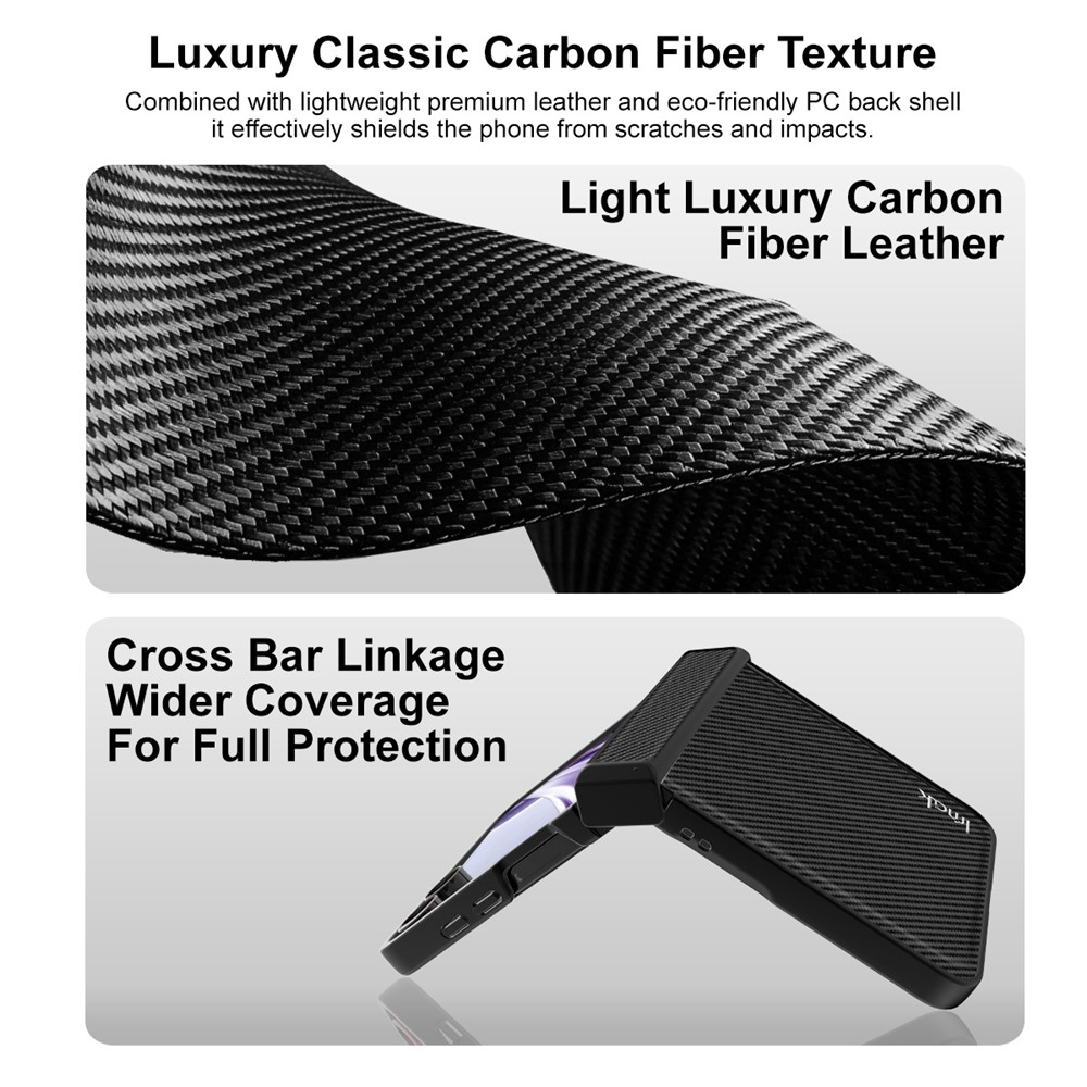Θήκη για Samsung Galaxy Z Flip8 F776, Imak, Carbon, Μαύρο