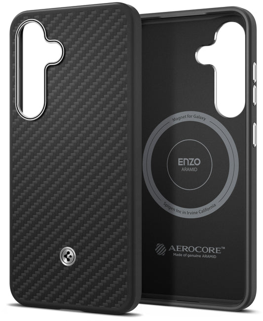 Case for Samsung Galaxy S25 S931, Spigen Enzo Aramid Magnet, Black GP-FPS931PGABW
