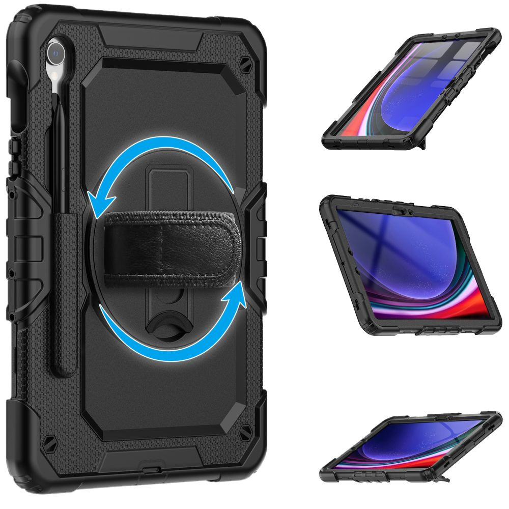Θήκη για Samsung Galaxy Tab S10 Lite / Tab S10 FE / Tab S9 FE / Tab S9, Tech-Protect, Solid360, Μαύρη